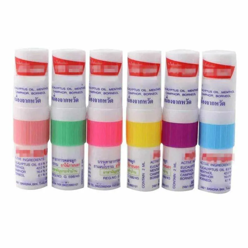 1pc Thailand Herbal Nasal Inhaler Stick Mint Cylinder Essential Oil Nasal InhalerAsthma Refreshing Aroma Oil Stick Random Color
1pc Thailand Herbal Nasal Inhaler Stick Mint Cylinder Essential Oil Nasal InhalerAsthma Refreshing Aroma Oil Stick Random Color