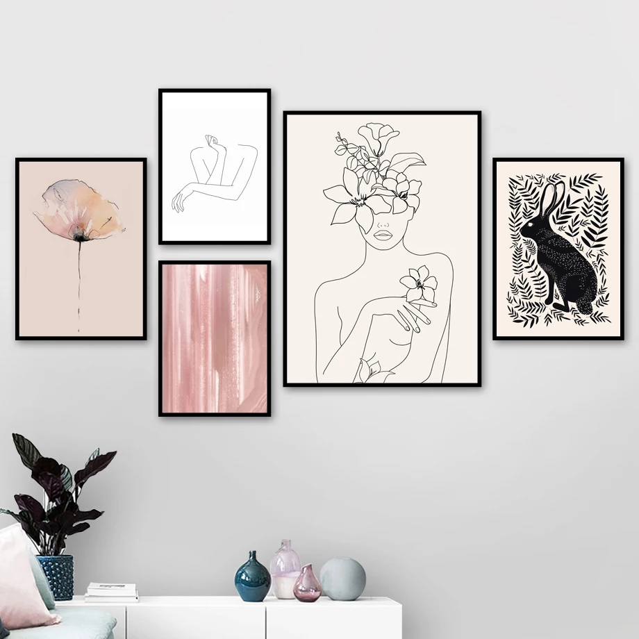 Flower Girl Rabbit Abstract Line Vintage Wall Art Canvas Painting Nordic Posters And Prints Wall Picture For Living Room Decor
Flower Girl Rabbit Abstract Line Vintage Wall Art Canvas Painting Nordic Posters And Prints Wall Picture For Living Room Decor
