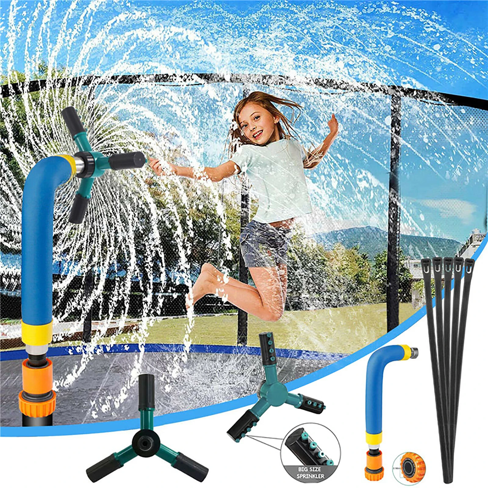 Trampoline Sprinkler Kit Summer Outdoor Children's Game Sprayer Cooling System For Garden Children's Water Shower Entertainment
Trampoline Sprinkler Kit Summer Outdoor Children's Game Sprayer Cooling System For Garden Children's Water Shower Entertainment