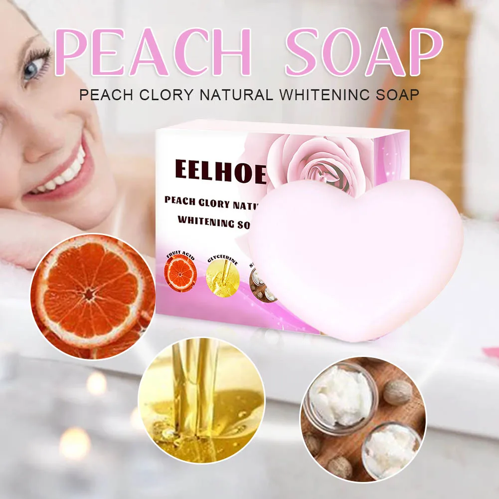 Peach Soap Bar Body Cleansing Soap Remove Dark Spots Reduce Acne Mites Skin Whitening Soap for Soft Smooth Skin
Peach Soap Bar Body Cleansing Soap Remove Dark Spots Reduce Acne Mites Skin Whitening Soap for Soft Smooth Skin