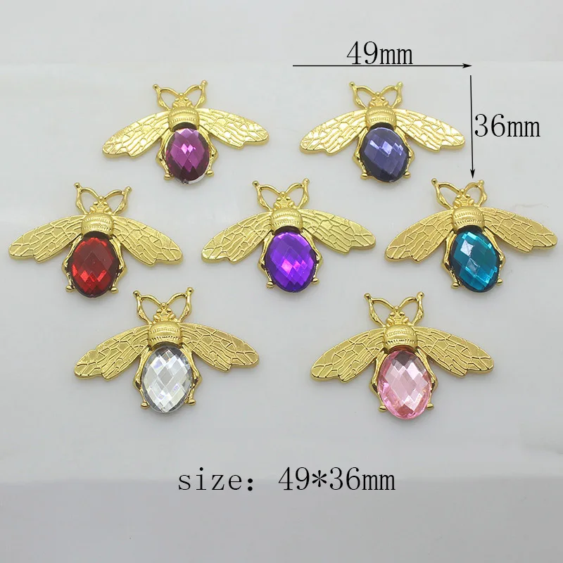 

Hot Selling 10 pieces / batch 49*36 mm Alloy Animal Bee Brooch For Women In Europe And America High-grade Brooch