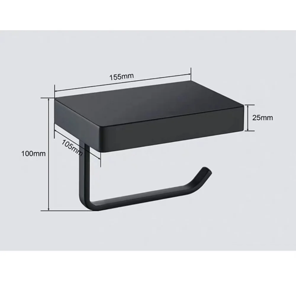 JOYFAN Toilet Paper Holder with Phone Shelf Wall Mounted Tissue Paper Roll Holder for Bathroom, Bath Accessories Black Modern
JOYFAN Toilet Paper Holder with Phone Shelf Wall Mounted Tissue Paper Roll Holder for Bathroom, Bath Accessories Black Modern