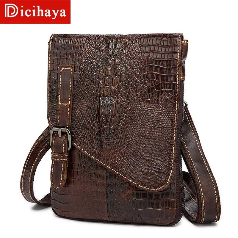 DICIHAYA Genuine Leather Cowhide Men's bag Crocodile Pattern Flip Business Male Shoulder Bag Messenger Bag Crossbody Pocket
DICIHAYA Genuine Leather Cowhide Men's bag Crocodile Pattern Flip Business Male Shoulder Bag Messenger Bag Crossbody Pocket