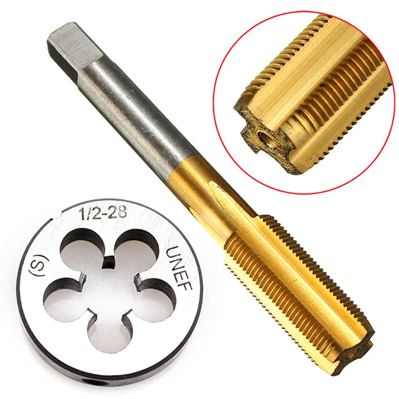 High Hardness UNF 1/2 -28 HSS Titanium Coated Tap & Round Die Set Right Hand Thread Tool For Mold Machining Mayitr
High Hardness UNF 1/2 -28 HSS Titanium Coated Tap & Round Die Set Right Hand Thread Tool For Mold Machining Mayitr