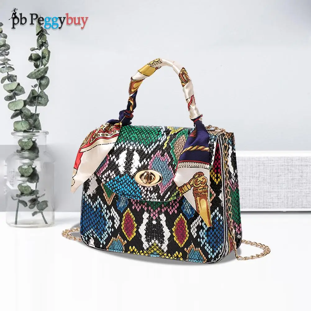 Casual Pure Color Chain Handbag Purse Women PU Leather Snake Pattern PU Silk Scarf Shoulder Bag Casual Crossbody Bags
Casual Pure Color Chain Handbag Purse Women PU Leather Snake Pattern PU Silk Scarf Shoulder Bag Casual Crossbody Bags