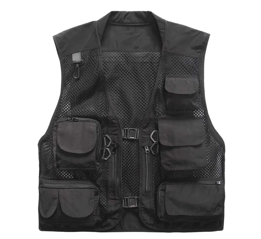 Plus Size Multi Pockets Vest Men Summer Mesh Breathable Photography Waistcoat Reporter Director Casual Vest Work Uniform VT-121
Plus Size Multi Pockets Vest Men Summer Mesh Breathable Photography Waistcoat Reporter Director Casual Vest Work Uniform VT-121