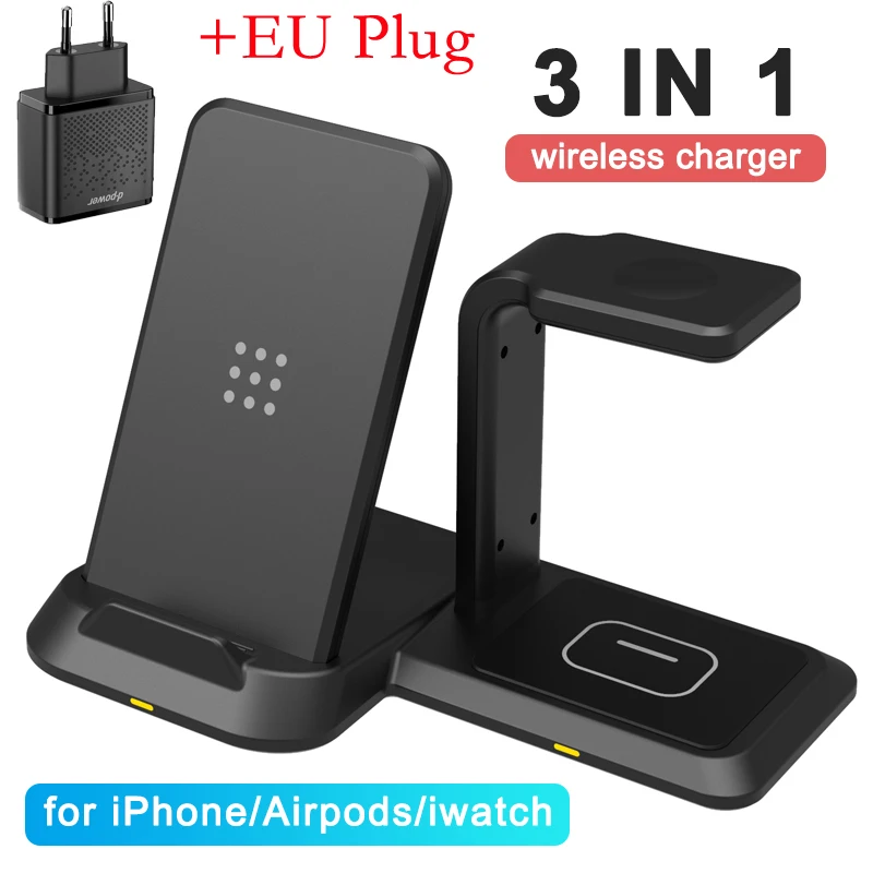 3 in 1 Wireless Charger 10W Fast Charge for iPhone 12 11 Pro X XS XR Apple Watch 5 4 3 for AirPods Pro Fast Charger Dock Station
3 in 1 Wireless Charger 10W Fast Charge for iPhone 12 11 Pro X XS XR Apple Watch 5 4 3 for AirPods Pro Fast Charger Dock Station