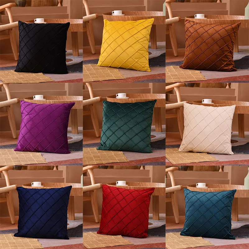 Wholesale Velvet Luxury Cushion Cover Home Decor Simple Nordic Plaid Throw Pillow Case Decorative Sofa Bed Car Chair Hogar Cojin
Wholesale Velvet Luxury Cushion Cover Home Decor Simple Nordic Plaid Throw Pillow Case Decorative Sofa Bed Car Chair Hogar Cojin