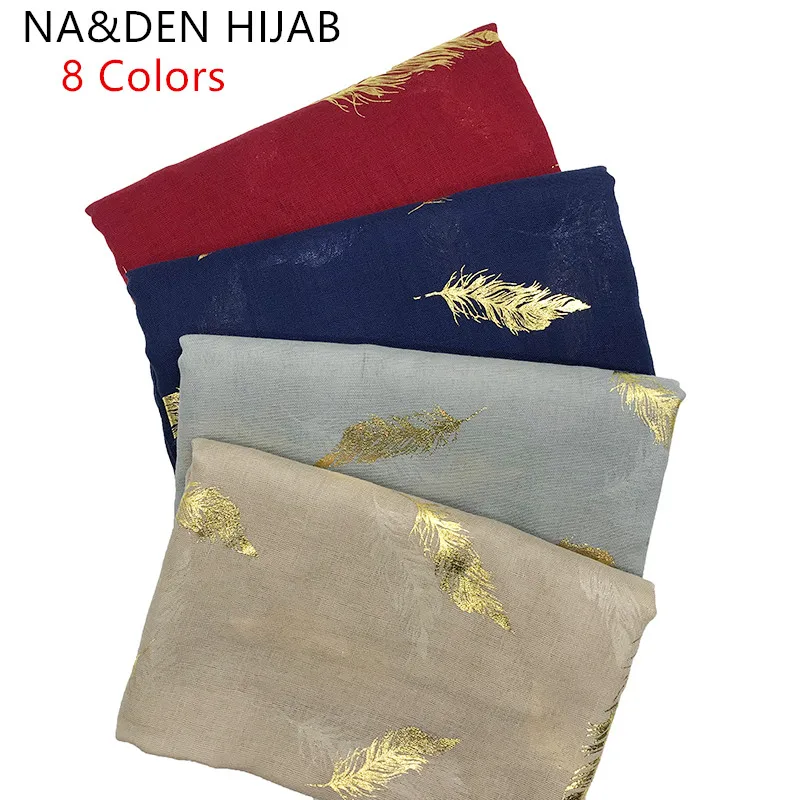 Women fashion shawls Viscose Soild foulard hijabs Leaves printing gold scarves Islamic bandanna Muslim head wraps 10pcs/lot
Women fashion shawls Viscose Soild foulard hijabs Leaves printing gold scarves Islamic bandanna Muslim head wraps 10pcs/lot