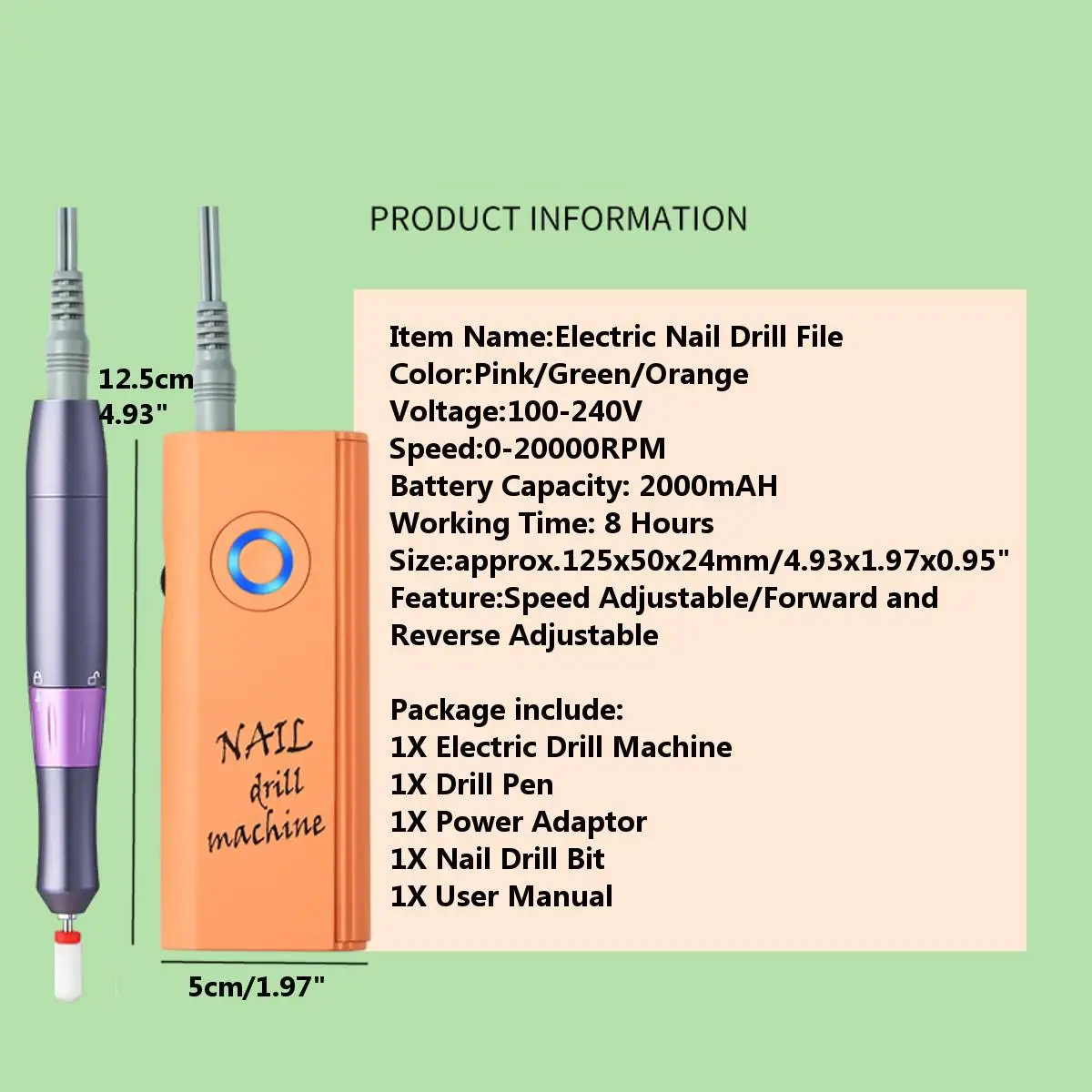 30000 RPM Portable Electric Manicure Drill Nail Polish Gel Remove Machine Nail File Set Portable Nail Drill Polishing Tools New
30000 RPM Portable Electric Manicure Drill Nail Polish Gel Remove Machine Nail File Set Portable Nail Drill Polishing Tools New