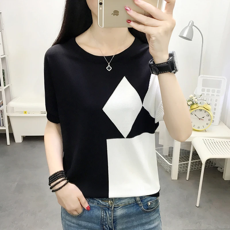 Ice silk t-shirt women's loose top summer short-sleeved women's 2021 new style foreign fashion casual all-match sweater
Ice silk t-shirt women's loose top summer short-sleeved women's 2021 new style foreign fashion casual all-match sweater