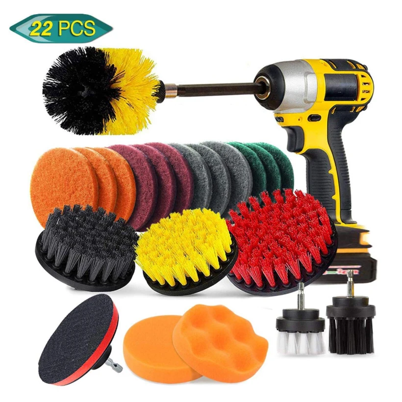 22pcs Electric Drill Brush Set Bathroom Surfaces Tub Tile and Grout All Purpose Power Scrubber Cleaning Kit Electric Drill Brush
22pcs Electric Drill Brush Set Bathroom Surfaces Tub Tile and Grout All Purpose Power Scrubber Cleaning Kit Electric Drill Brush