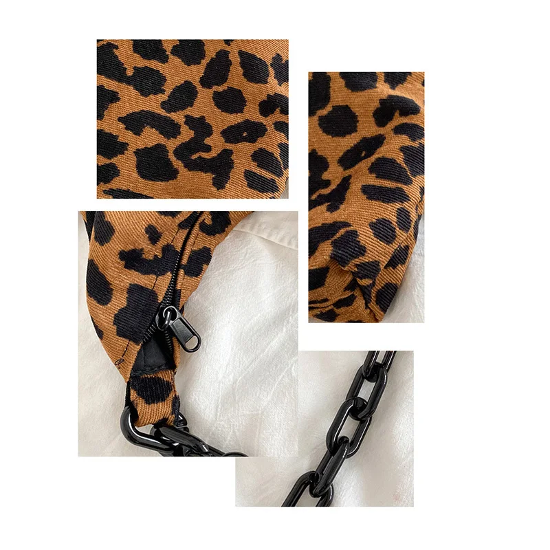 2020 New Autumn Winter Corduroy Shoulder Bags Retro Leopard Pattern Handbag Thick Chain Bags Female Daily Warm Soft Crossbody
2020 New Autumn Winter Corduroy Shoulder Bags Retro Leopard Pattern Handbag Thick Chain Bags Female Daily Warm Soft Crossbody