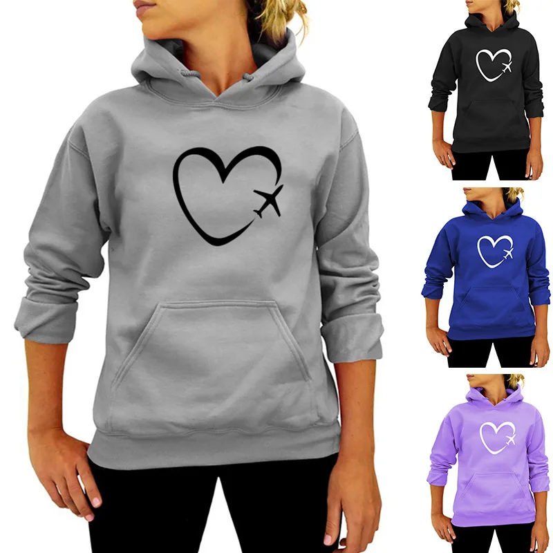 Love heart plane Printing Cartoon Hoodie Women Streetwear New 90s Female Pullover Harajuku Fall/Winter Oversize Clothing
Love heart plane Printing Cartoon Hoodie Women Streetwear New 90s Female Pullover Harajuku Fall/Winter Oversize Clothing