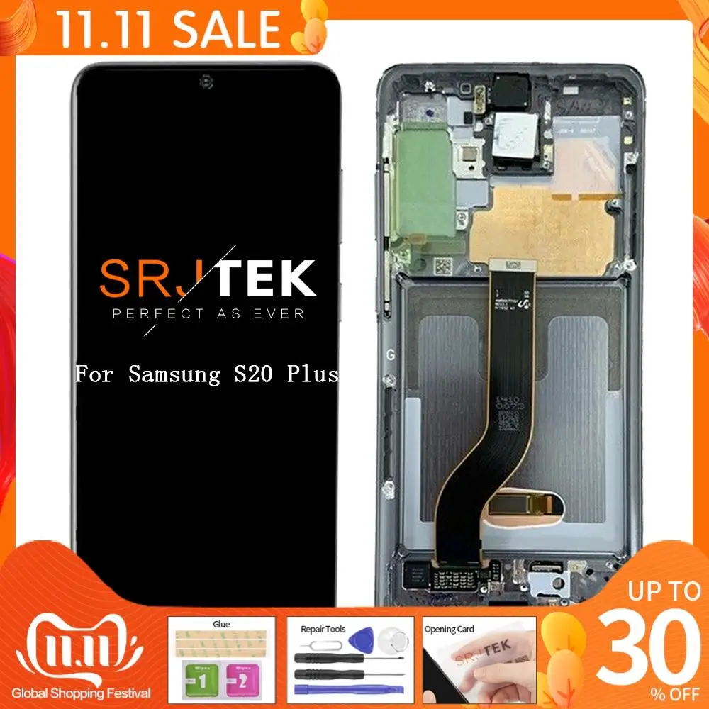 AMOLED For SAMSUNG Galaxy S20 Plus LCD Screen G985 G985F Touch Digitizer Assembly For Galaxy S20 Plus Display with Frame Replace
AMOLED For SAMSUNG Galaxy S20 Plus LCD Screen G985 G985F Touch Digitizer Assembly For Galaxy S20 Plus Display with Frame Replace