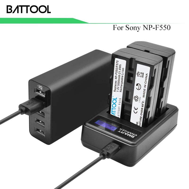 3000 мА/ч NP F550 F570 Камера Батарея + ЖК дисплей USB Зарядное устройство для Sony F330 F530 F730 F750