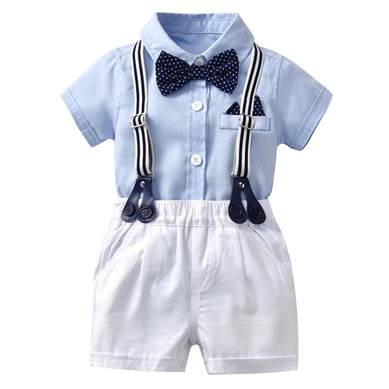Wholesale Newborn Baby Boy Bow Outfit Set Formal Gentleman Suit for Summer Clothes Romper + White Shorts
Wholesale Newborn Baby Boy Bow Outfit Set Formal Gentleman Suit for Summer Clothes Romper + White Shorts