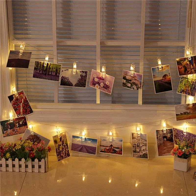 1.5m 3m 6m LED String lights Card Photo Clip Holder Garland lamp for Christmas Wedding Party Decoration Battery Fairy Lights
1.5m 3m 6m LED String lights Card Photo Clip Holder Garland lamp for Christmas Wedding Party Decoration Battery Fairy Lights