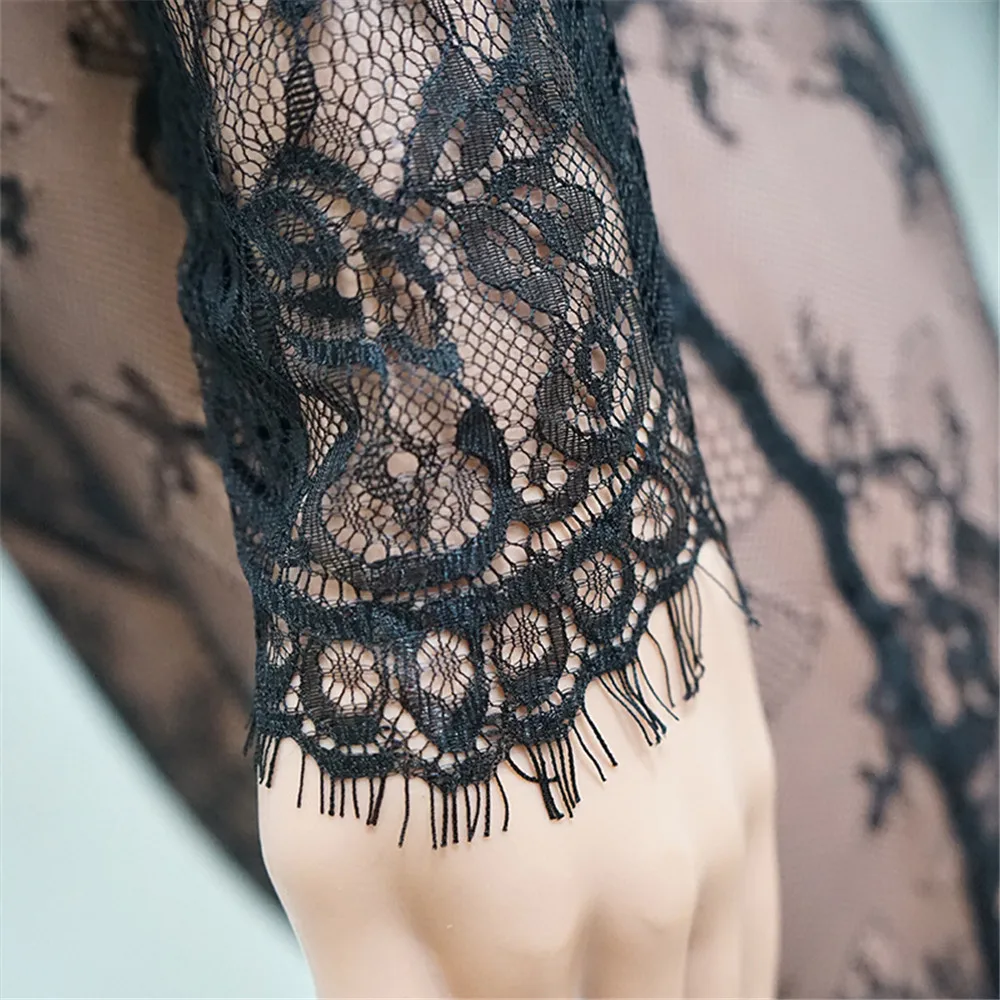 Floral Black Lace Bodycon Jumpsuit Women Rompers Mesh See-through Long Sleeve Jumpsuits Flare Pants Sexy Club Overalls for Women
Floral Black Lace Bodycon Jumpsuit Women Rompers Mesh See-through Long Sleeve Jumpsuits Flare Pants Sexy Club Overalls for Women