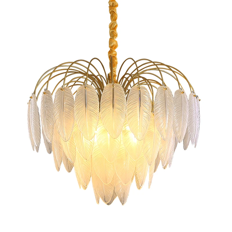 European American modern glass chandelier light leaf style modern hanging art chandelier lamp for living dinning room
European American modern glass chandelier light leaf style modern hanging art chandelier lamp for living dinning room