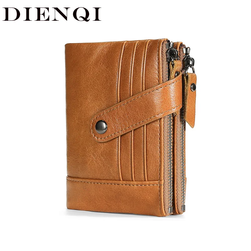DIENQI Винтажный Мужской кошелек из натуральной кожи короткий кошелек Rfid Многофункциональный тонкий мужской кошелек на молнии карман для монет держатель для карт Walet 
DIENQI Винтажный Мужской кошелек из натуральной кожи короткий кошелек Rfid Многофункциональный тонкий мужской кошелек на молнии карман для монет держатель для карт Walet