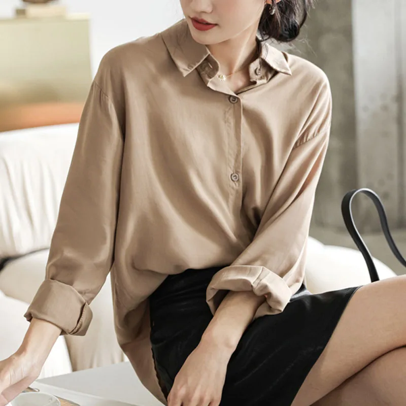 Long Sleeve Shirt Women's New Tops and Blouse Women's Loose Casual Solid Color Korean Clothing Femme Solid Button Blusas 2634
Long Sleeve Shirt Women's New Tops and Blouse Women's Loose Casual Solid Color Korean Clothing Femme Solid Button Blusas 2634