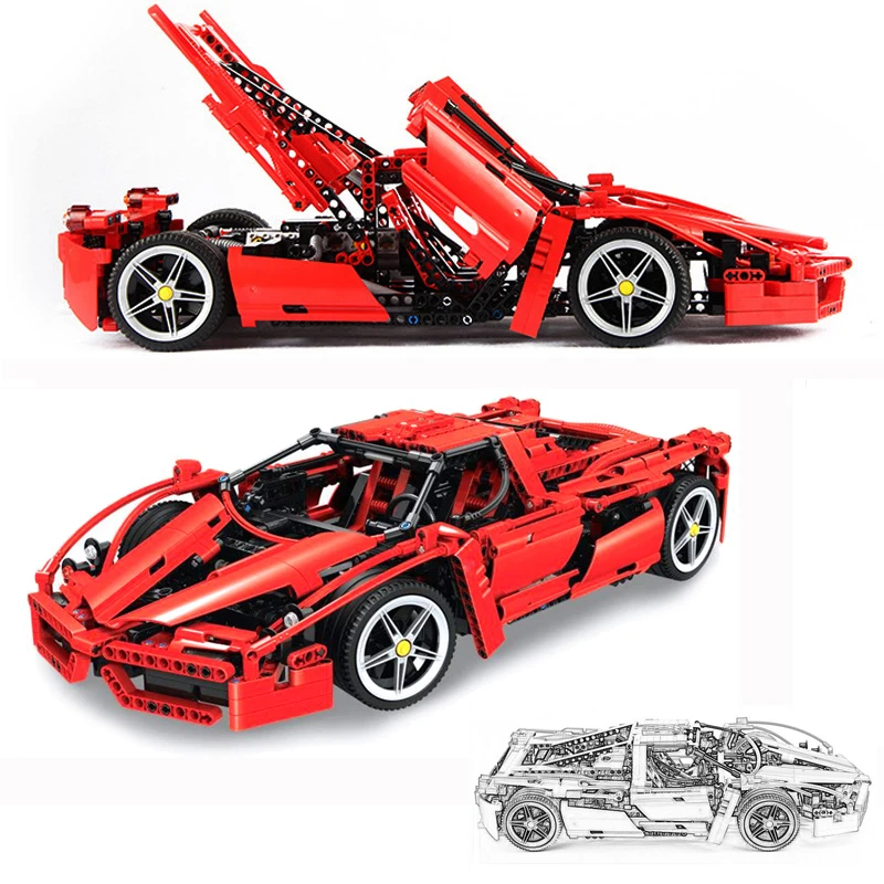 Высокоскоростной гоночный Спорт Ferrari Enzo транспортных блоков высокотехнологичный механический автомобиль MOC набор кирпичей для автомобиля ...
Высокоскоростной гоночный Спорт Ferrari Enzo транспортных блоков высокотехнологичный механический автомобиль MOC набор кирпичей для автомобиля ...