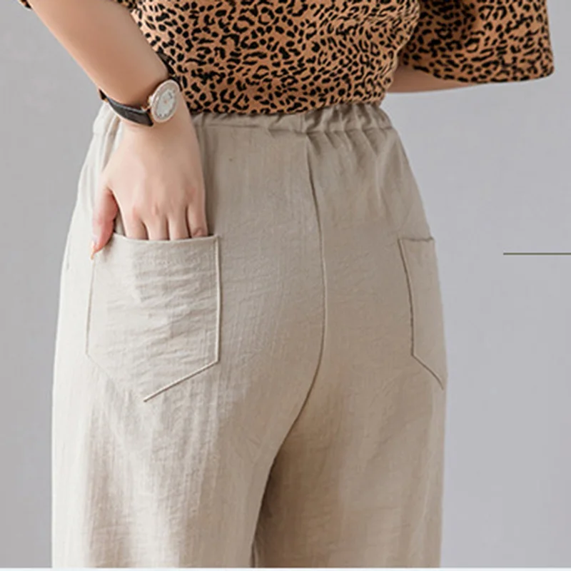 Women Black Casual Pants Fashion Korean Style High Waist Elastic Waist Ankle-Length Trousers 2020 Plus Size Female Pants Clothes
Women Black Casual Pants Fashion Korean Style High Waist Elastic Waist Ankle-Length Trousers 2020 Plus Size Female Pants Clothes