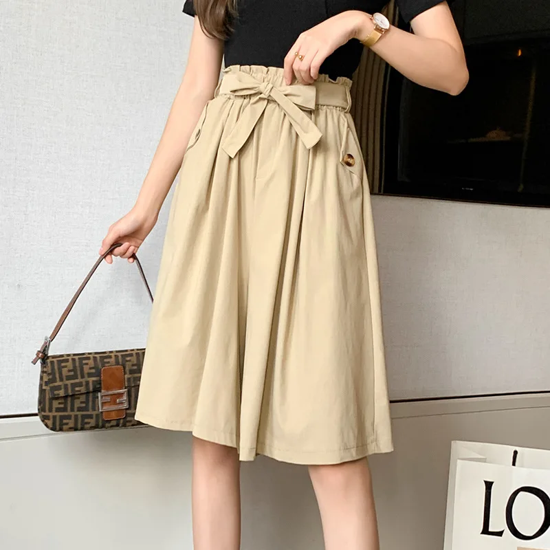 Korean Wide Leg Overalls Skirt Shorts For Women High Waist Pocket Loose Shorts Female Elastic Waist Slim Solid Shorts Women
Korean Wide Leg Overalls Skirt Shorts For Women High Waist Pocket Loose Shorts Female Elastic Waist Slim Solid Shorts Women