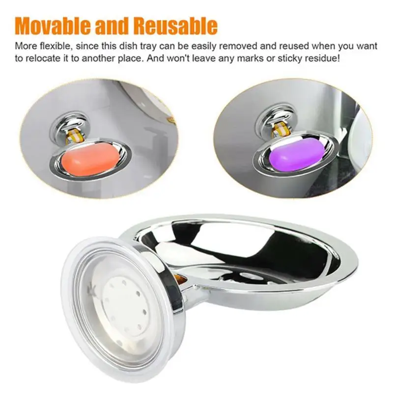 Suction Cup Wall Mounted Soap Dish Steel Soap Holder Soap Accessories Basket Soap Sucker Shower Bathroom Holder G8Q6
Suction Cup Wall Mounted Soap Dish Steel Soap Holder Soap Accessories Basket Soap Sucker Shower Bathroom Holder G8Q6
