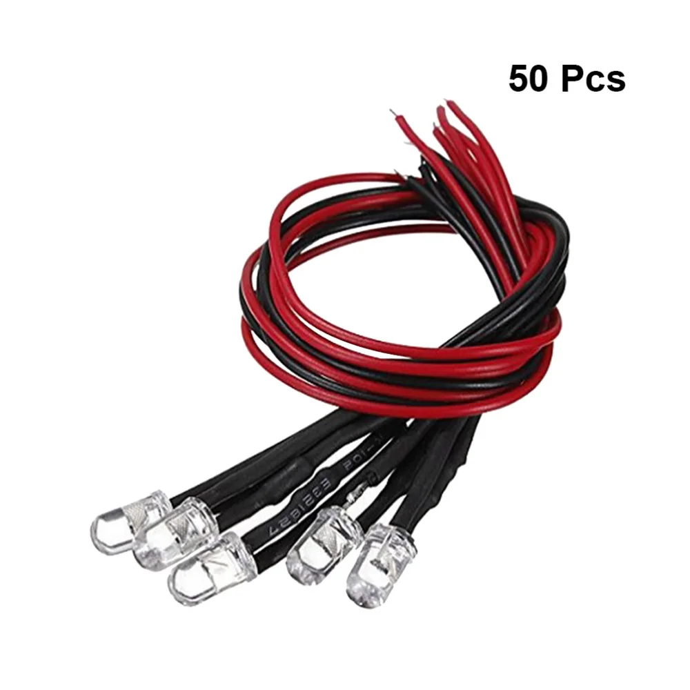 50PCS 12V 5mm Pre-Wired Round Shape Bulb Kit Lamp LED Flash Light Set 
50PCS 12V 5mm Pre-Wired Round Shape Bulb Kit Lamp LED Flash Light Set