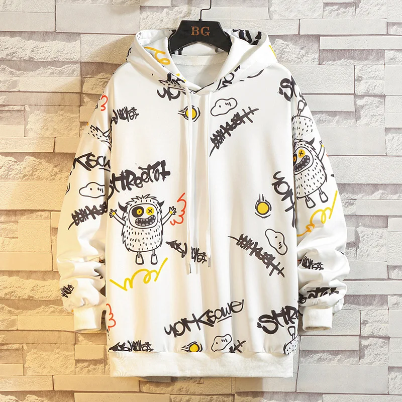 2021 Spring and Autumn New Men's Hooded Long-sleeved Sports Sweater Jacket Men's Loose Casual Fashion Printed Hooded Top
2021 Spring and Autumn New Men's Hooded Long-sleeved Sports Sweater Jacket Men's Loose Casual Fashion Printed Hooded Top