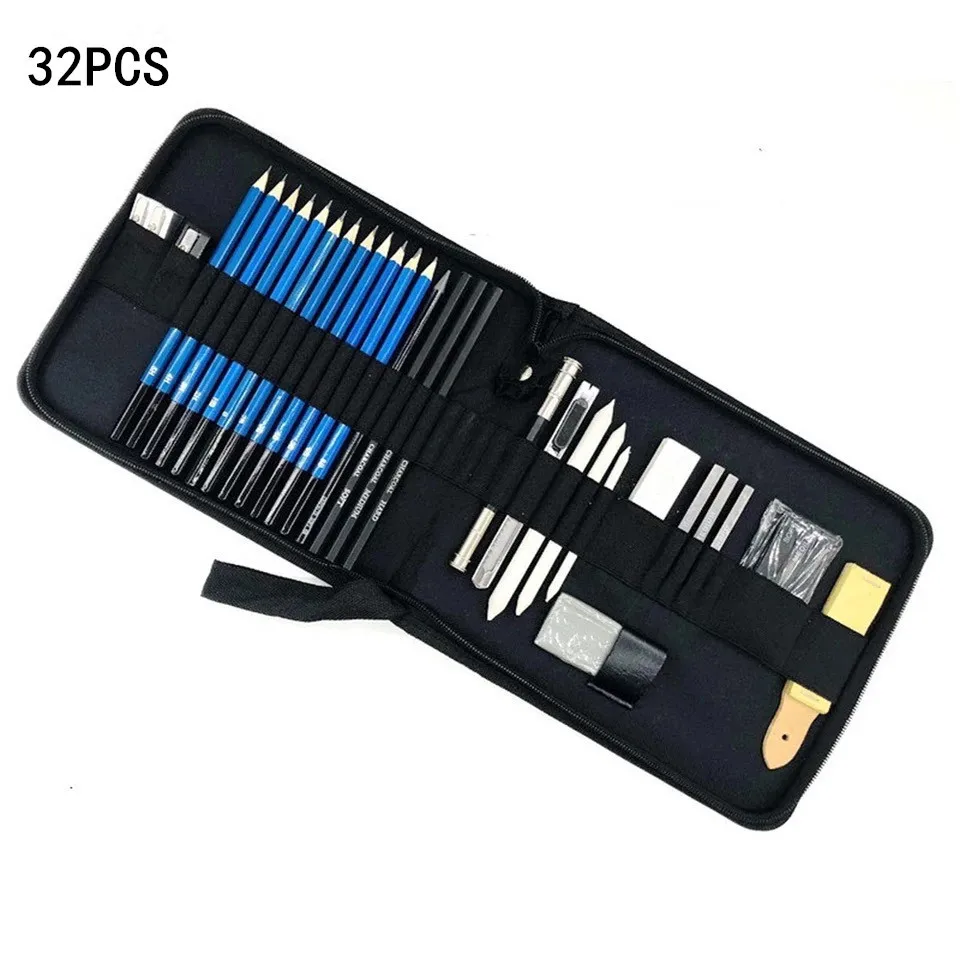 32pcs Professional Sketching Drawing Set Graphite Pencil Kit Carrying Bag For Art Students School Painting Office Supplies
32pcs Professional Sketching Drawing Set Graphite Pencil Kit Carrying Bag For Art Students School Painting Office Supplies