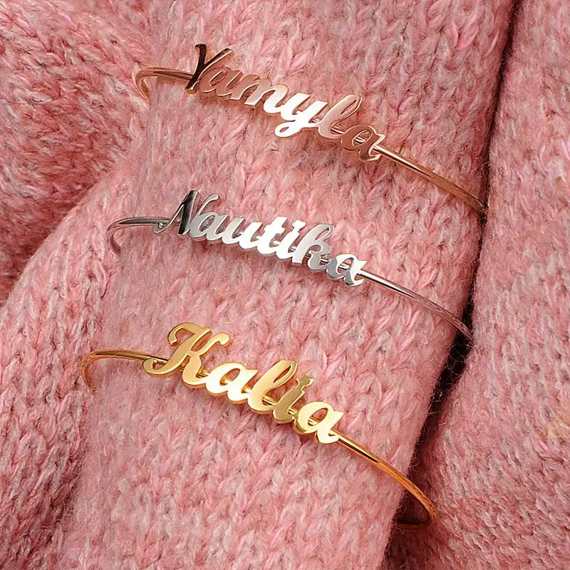 Custom Nameplate Bracelet&Bangle Personalized Name Stainless Steel Bracelet For Women Girl Charms Handmade Engraved Bangle Gift
Custom Nameplate Bracelet&Bangle Personalized Name Stainless Steel Bracelet For Women Girl Charms Handmade Engraved Bangle Gift