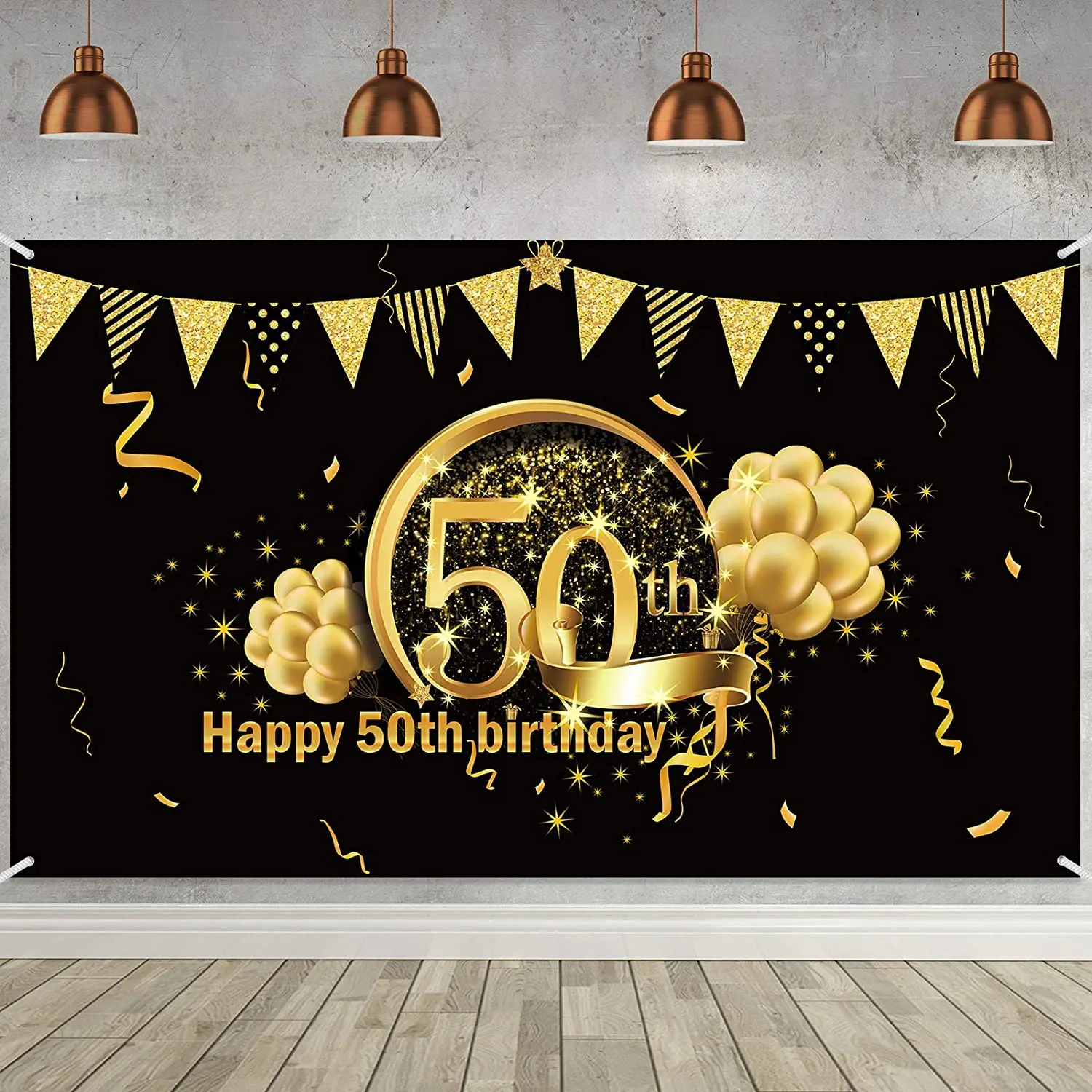 50th Birthday Black Gold Party Backdrop Decoration Black Gold Sign Poster For 50th Anniversary Photo Booth Background Banner
50th Birthday Black Gold Party Backdrop Decoration Black Gold Sign Poster For 50th Anniversary Photo Booth Background Banner