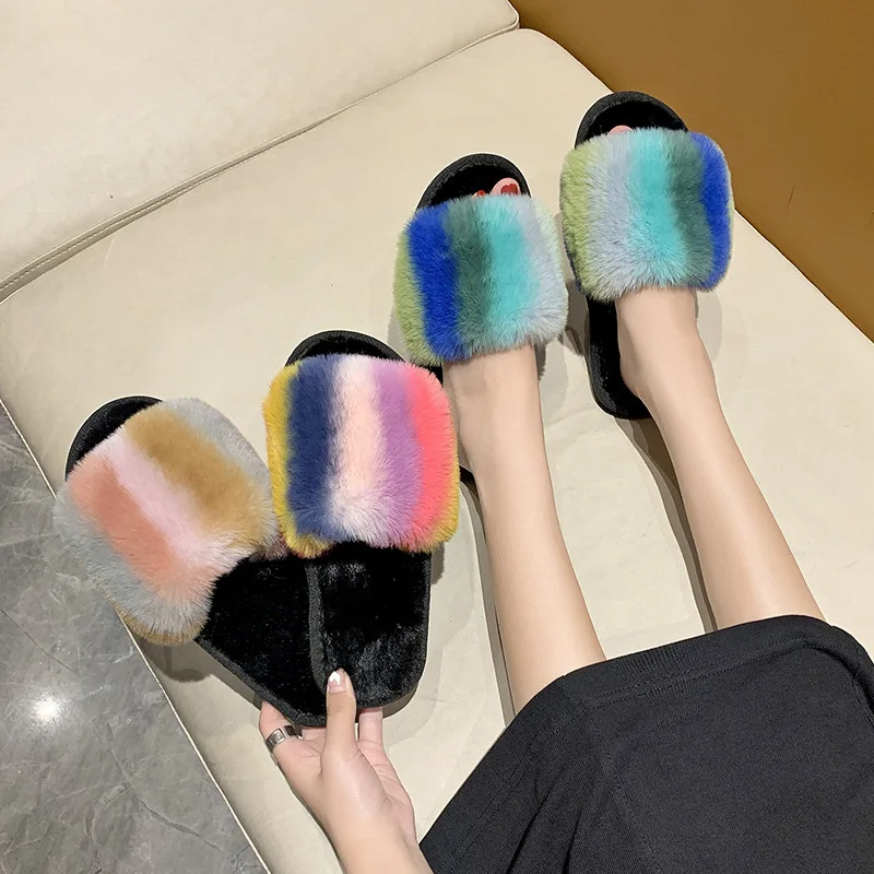 Color matching wool cotton slippers women's new princess style color thick soled large pregnant women's shoes
Color matching wool cotton slippers women's new princess style color thick soled large pregnant women's shoes