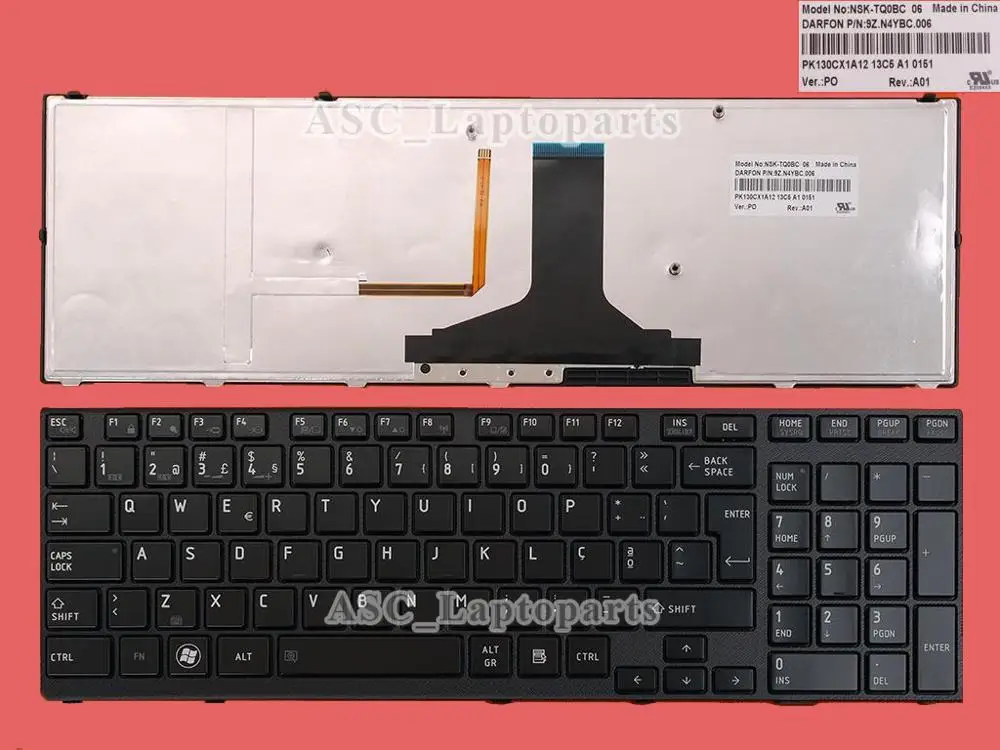 Новый PO португальский Teclado Клавиатура для ноутбука Toshiba Satellite A660 A660D A665 A665D черный с