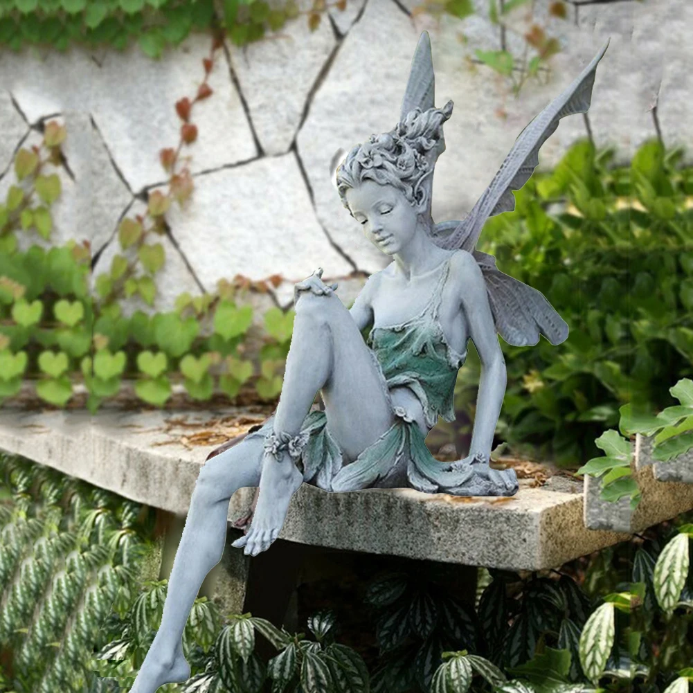 Resin Turek Sitting Statue Angel Sculpture Novelty Flower Fairy Figure Home Garden Fountain Pond Decorative Art Craft 
Resin Turek Sitting Statue Angel Sculpture Novelty Flower Fairy Figure Home Garden Fountain Pond Decorative Art Craft