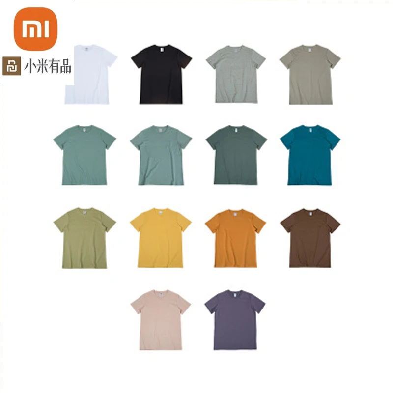 

xiaomi youpin pure cotton short-sleeved t-shirt men's tide brand 2020 men's spring and summer plus size short-sleeved
