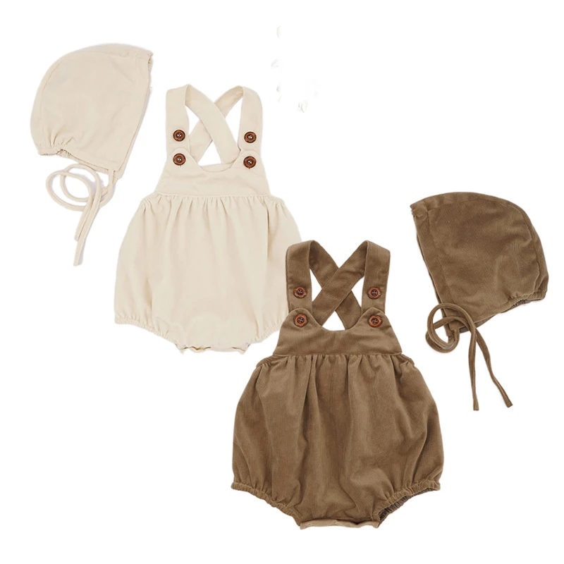 Baby Clothes Corduroy Romper With Hat Infant Boys Girls Korean Version Sling BodySuit Autumn Winter Warm Toddler Jumpsuits
Baby Clothes Corduroy Romper With Hat Infant Boys Girls Korean Version Sling BodySuit Autumn Winter Warm Toddler Jumpsuits