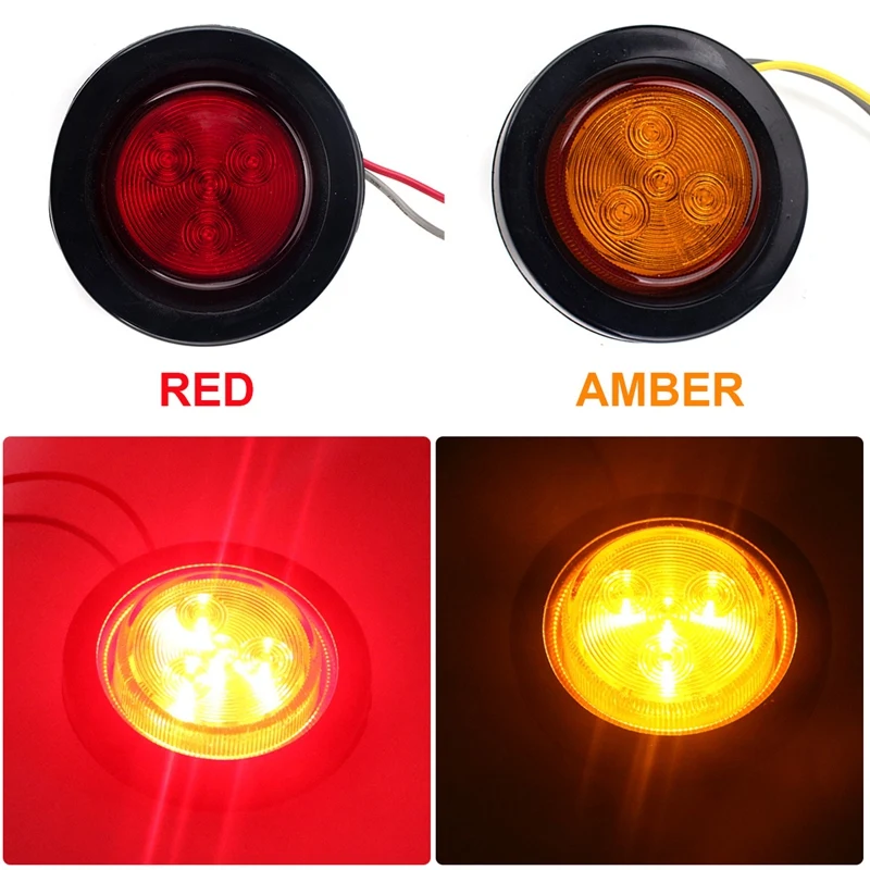2 Inch Red Yellow Rubber Ring Round Light Truck Suitable for Truck LED Round Side Light with Heat Shrinkable Tube
2 Inch Red Yellow Rubber Ring Round Light Truck Suitable for Truck LED Round Side Light with Heat Shrinkable Tube