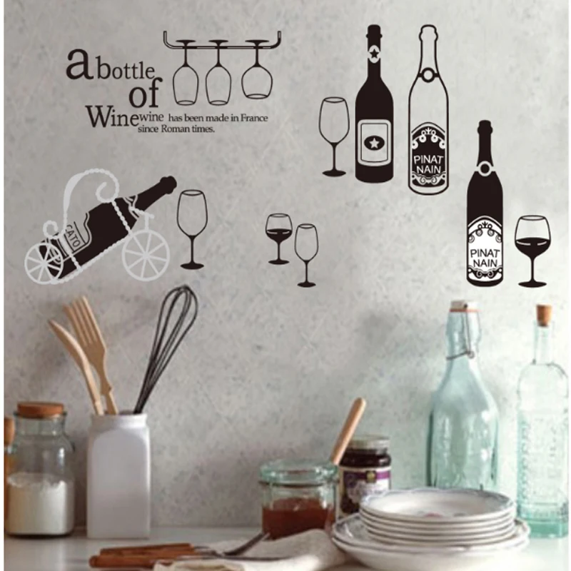 Glass Bottle Art Mural Home Decor Red Wine Wallstickers Kitchen Wall Decals TV Sofa Decor Wallpaper Mural Party Curtain
Glass Bottle Art Mural Home Decor Red Wine Wallstickers Kitchen Wall Decals TV Sofa Decor Wallpaper Mural Party Curtain