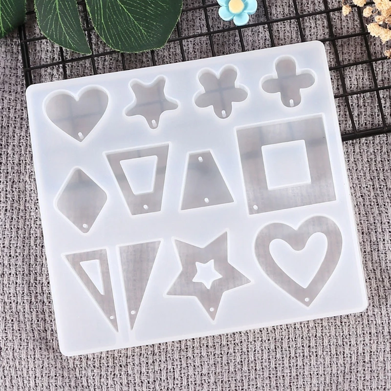 Resin Crystal Epoxy Mold Earrings Necklace Pendants Tray Casting Silicone Mould DIY Crafts Jewelry Making Tool
Resin Crystal Epoxy Mold Earrings Necklace Pendants Tray Casting Silicone Mould DIY Crafts Jewelry Making Tool