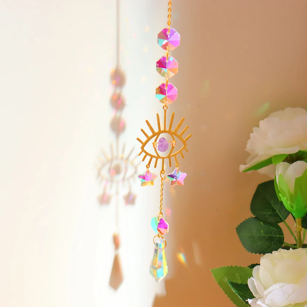 Hanging Crystal Wind Chime Star Craft Sun light Catcher Window Car Moon Bell Pendant Rainbow Maker Home Garden Wall Wind Chime
Hanging Crystal Wind Chime Star Craft Sun light Catcher Window Car Moon Bell Pendant Rainbow Maker Home Garden Wall Wind Chime