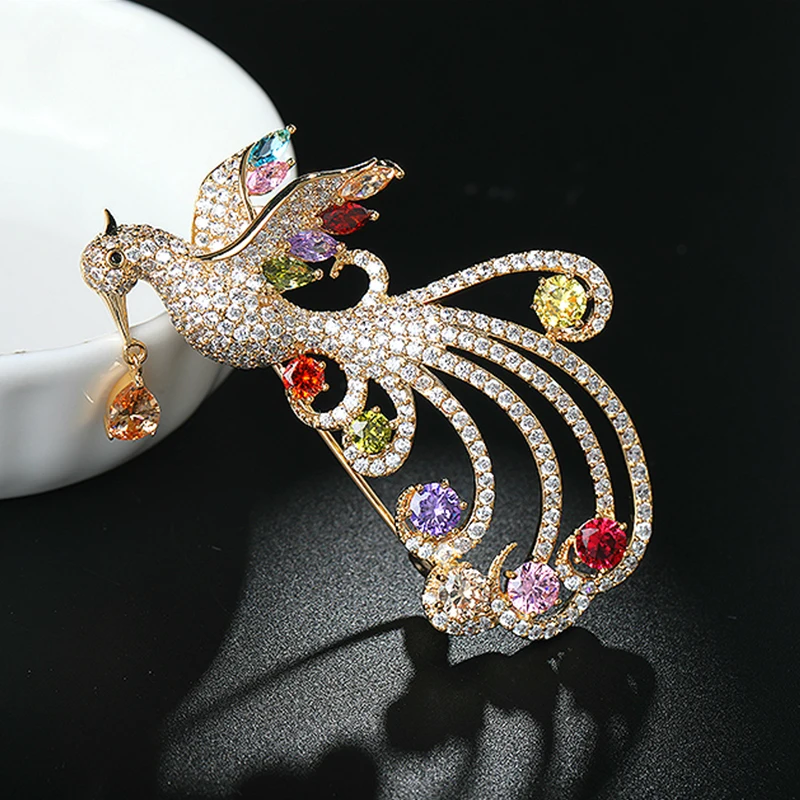 Blucome 2019 Luxury Cubic Zircon Phoenix Brooches For Women Men Gold Color Copper Animal Wedding Jewelry Banquet Brooch Pins
Blucome 2019 Luxury Cubic Zircon Phoenix Brooches For Women Men Gold Color Copper Animal Wedding Jewelry Banquet Brooch Pins