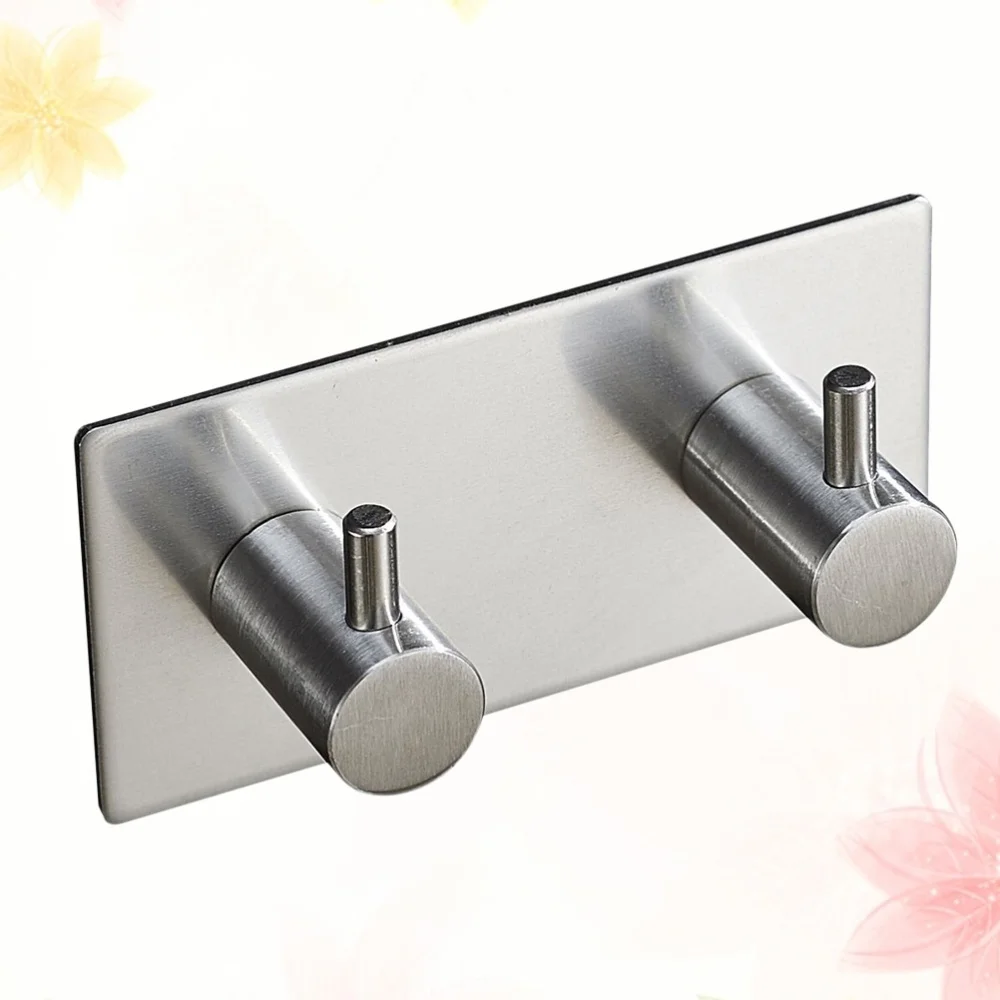 Stainless Steel Hooks Hanger Key Purse Hooks Self Adhesive Heavy Duty Coat Hanger Robe Towel Hook 2-Hook for Bathroom Living Roo
Stainless Steel Hooks Hanger Key Purse Hooks Self Adhesive Heavy Duty Coat Hanger Robe Towel Hook 2-Hook for Bathroom Living Roo