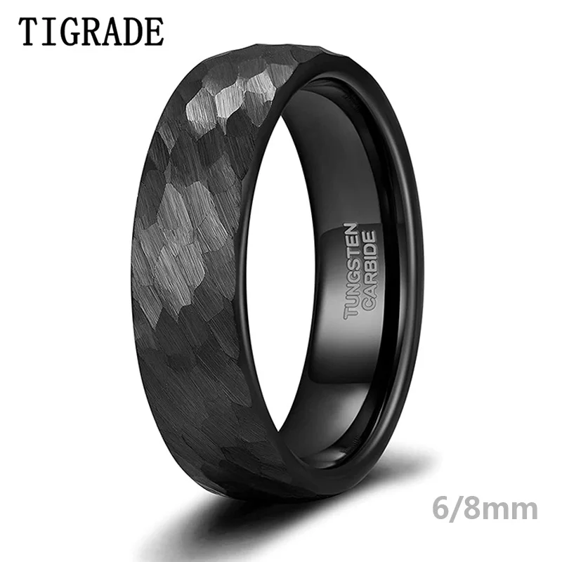 Tigrade 6mm 8mm Hammered Tungsten Wedding Rings for Men Women Black Brushed Mens Wedding Band Comfort Fit Size 6-15
Tigrade 6mm 8mm Hammered Tungsten Wedding Rings for Men Women Black Brushed Mens Wedding Band Comfort Fit Size 6-15