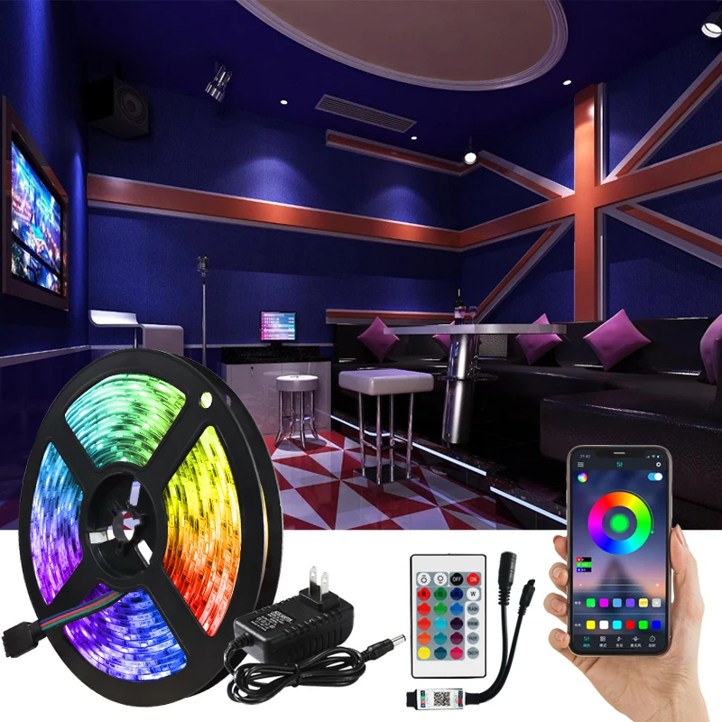 Светодиодная лента SMD2835 RGB5050 5M10M1, гибкая Водонепроницаемая LED полоска с дистанционным управлением, с поддержкой Bluetooth, Wi-Fi, 12 В постоянного то... 
Светодиодная лента SMD2835 RGB5050 5M10M1, гибкая Водонепроницаемая LED полоска с дистанционным управлением, с поддержкой Bluetooth, Wi-Fi, 12 В постоянного то...