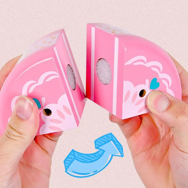 Игрушки для кухни имитация торта еда творчества ролевая игра резка розовый торт