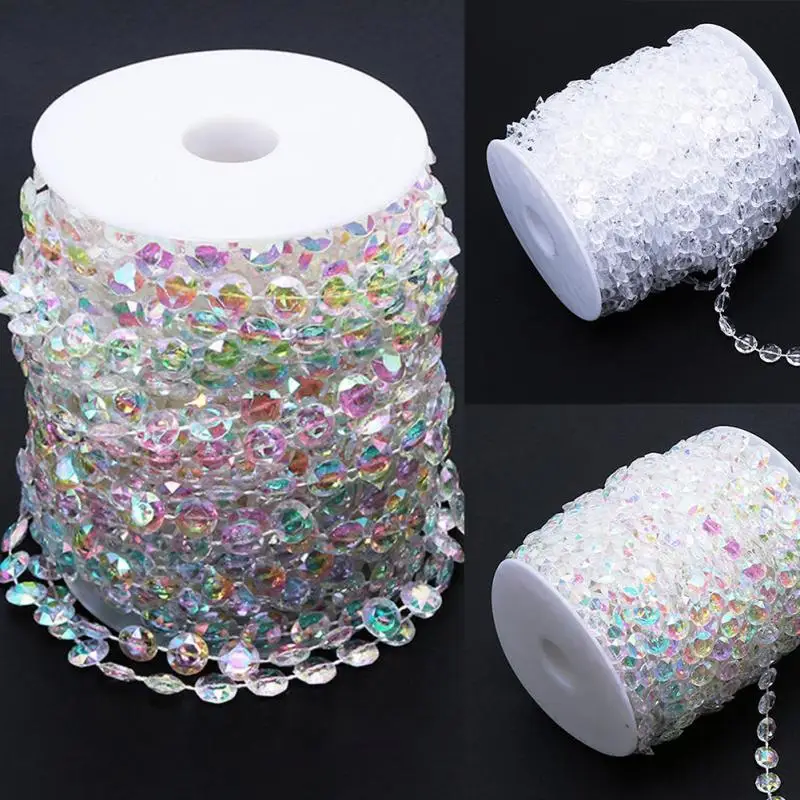 10m/30m Iridescent Octagonal Acrylic Beads Strand Line Chain Wedding Party Diamond Crystal Garland Decors Rhinestone Curtain
10m/30m Iridescent Octagonal Acrylic Beads Strand Line Chain Wedding Party Diamond Crystal Garland Decors Rhinestone Curtain